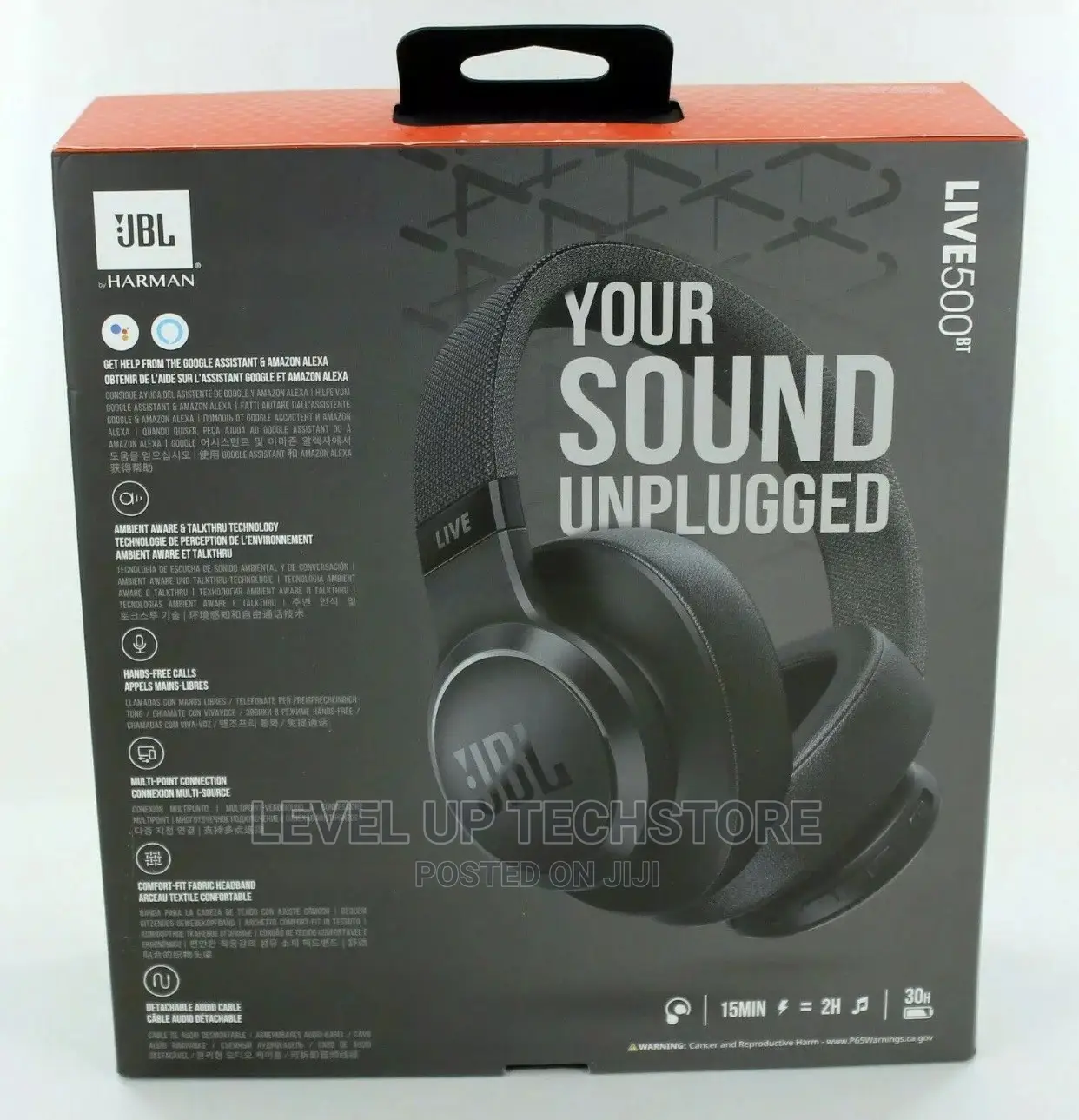 JBL LIVE 500BT Wireless Over-ear Headphones - Boxed&Sealed