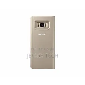 Samsung Clear View Standing Cover for Galaxy S8 - Gold