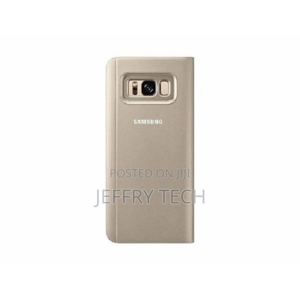 Samsung Clear View Standing Cover for Galaxy S8 - Gold - thumbnail 3