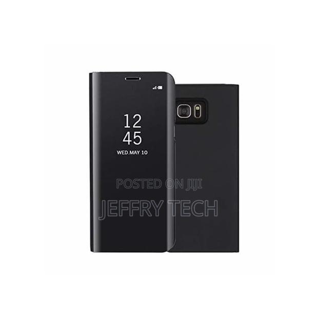 Clear View Flip Cover for Samsung Galaxy Note 5 - Black - main view