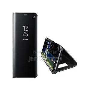 Clear View Flip Cover for Samsung Galaxy Note 5 - Black