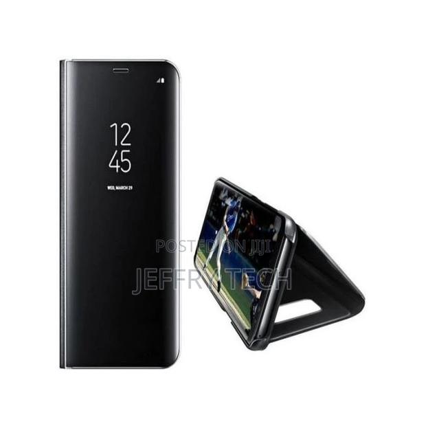 Clear View Flip Cover for Samsung Galaxy Note 5 - Black - thumbnail 3