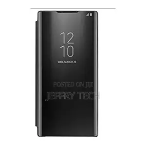 Clear View Flip Cover for Samsung Galaxy Note 5 - Black