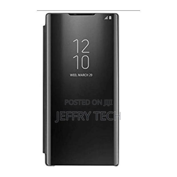 Clear View Flip Cover for Samsung Galaxy Note 5 - Black - thumbnail 4