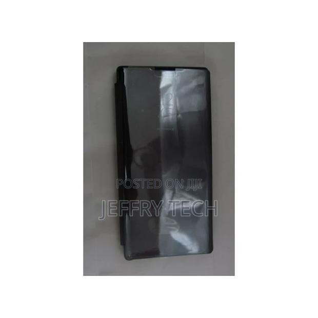 Clear View Mirror Flip Cover For Note 10 - Black - thumbnail 2