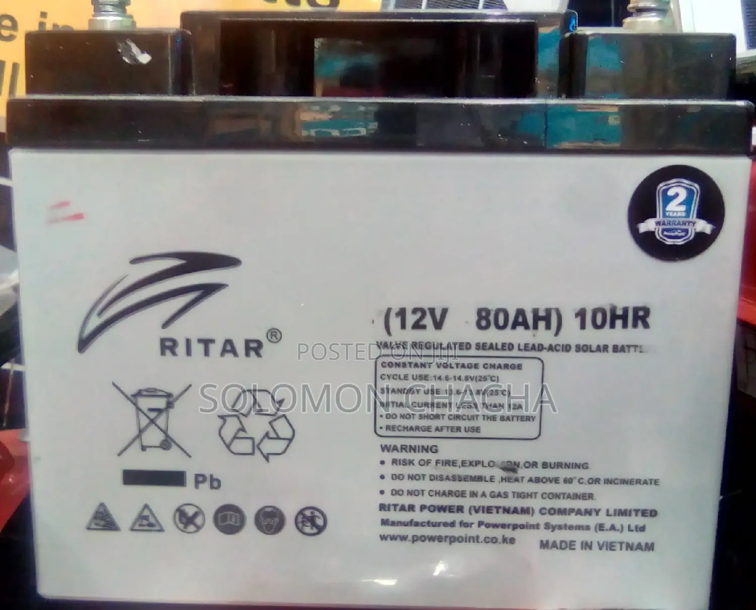 RITAR Solar Battery 80AH/10HR