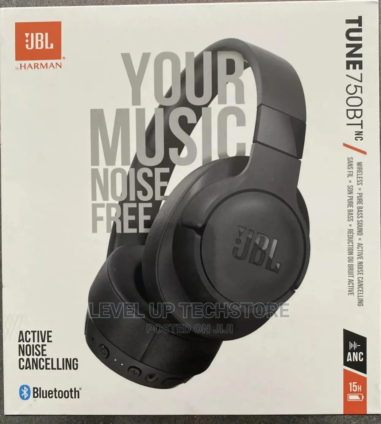 JBL Tune 750 BTNC Wireless Over-ear ANC Headphones - New