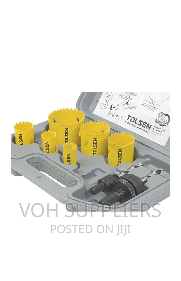 9pcs Plumbing HSS Bi-metal Steel Wood Hole Drill Bits Set