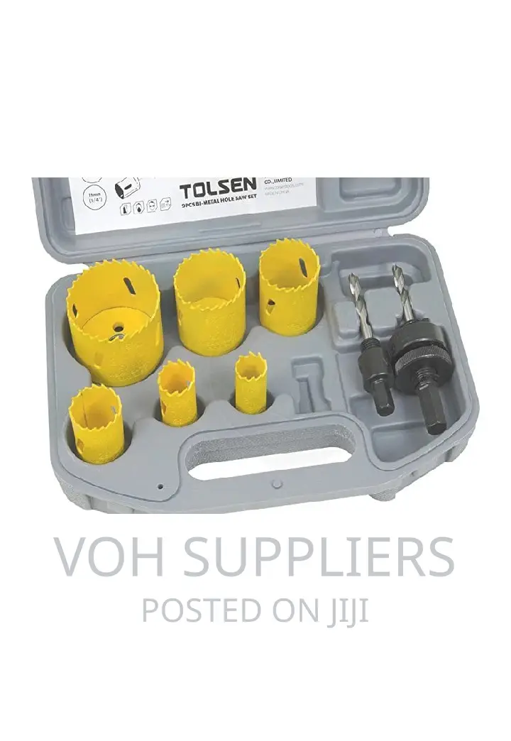 9pcs Plumbing HSS Bi-metal Steel Wood Hole Drill Bits Set