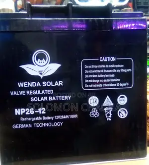 Wenda Solar Np26-12v26ah/20hr Solar Rechargeable
