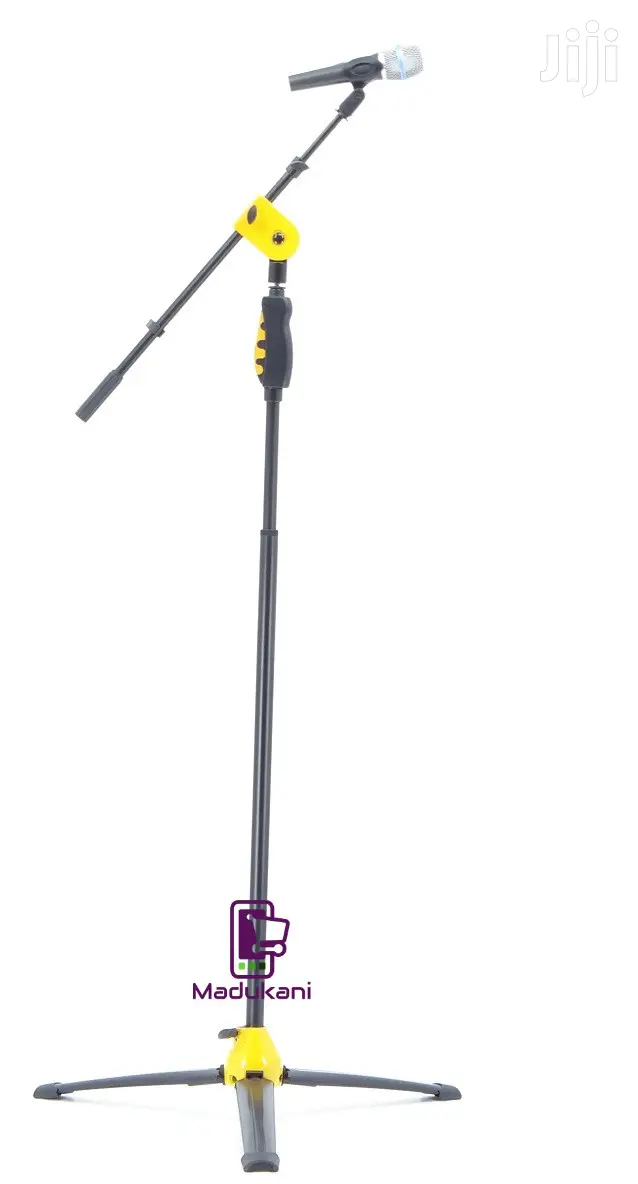 Microphone Tripod Stand With One-Hand Clutch Height Adjustme