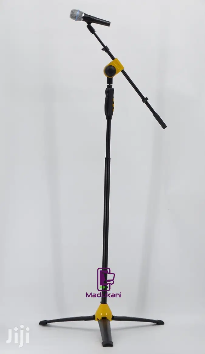 Microphone Tripod Stand With One-Hand Clutch Height Adjustme