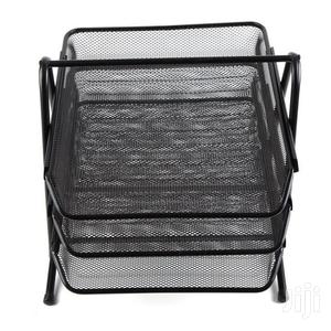 Office Tray 3 Tier Mesh-black
