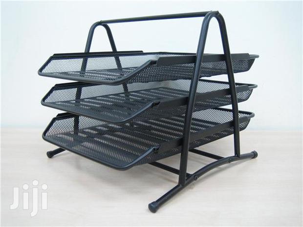 Office Tray 3 Tier Mesh-black - thumbnail 3