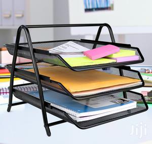 Office Tray 3 Tier Mesh-black