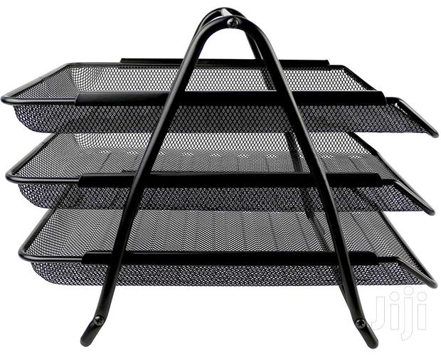 Office Tray 3 Tier Mesh-black - thumbnail 5