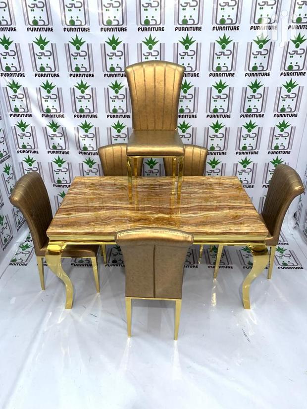 Elegant Marble 6 Seater Dining Table