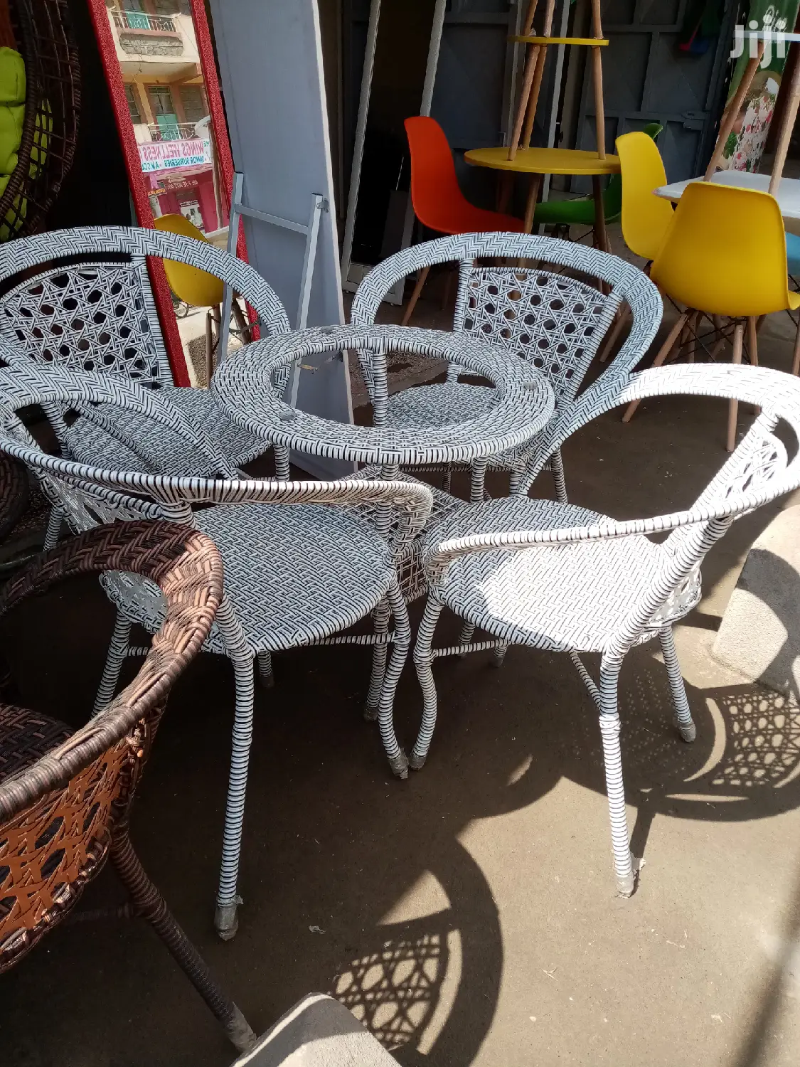 White 4 Seater Balcony Set