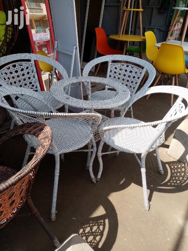 White 4 Seater Balcony Set