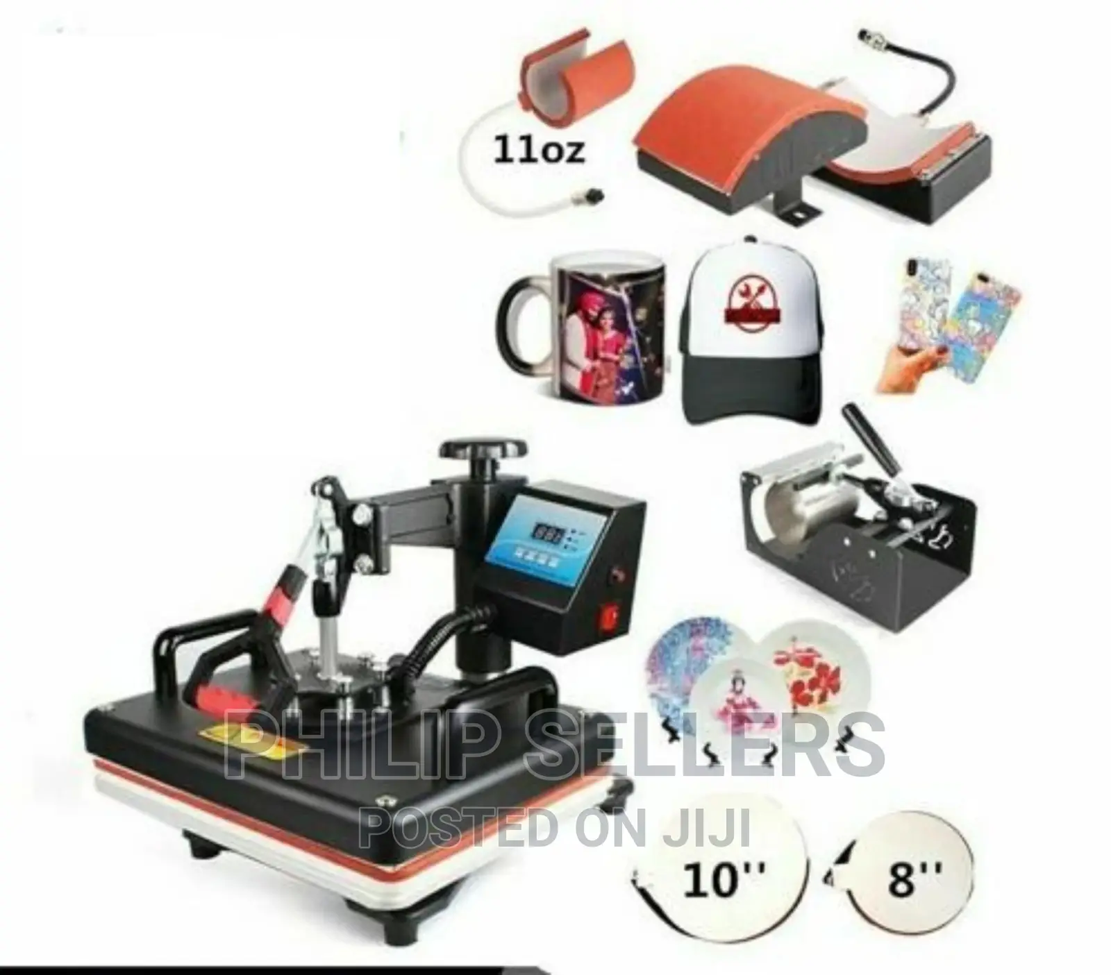 Digital Swing Away Combo 8 In 1 Heat Transfer Press Machine,