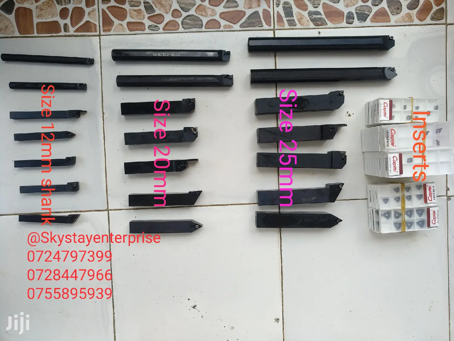 Lathe Cutting Tools 12mm/20mm/25mm Shank 7pcs Set