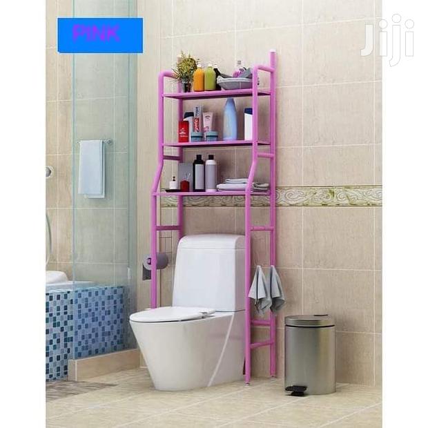 Stainless Colored Over The Toilet Stand - main view