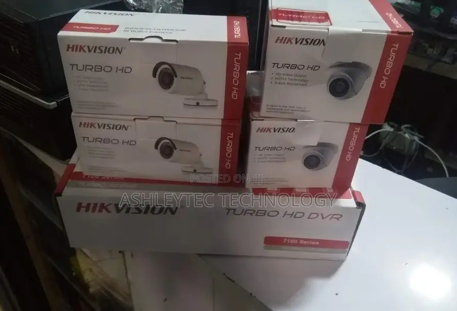 Four 4 Hikvision 720p 1mp Complete Cctv Cameras System Packa