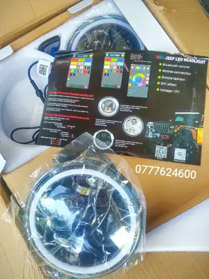 7inch Headlight Colour Changing DRL Bluetooth Programable