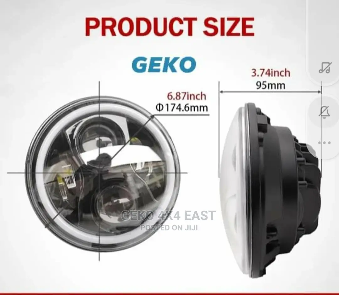 7inch Headlight Colour Changing DRL Bluetooth Programable