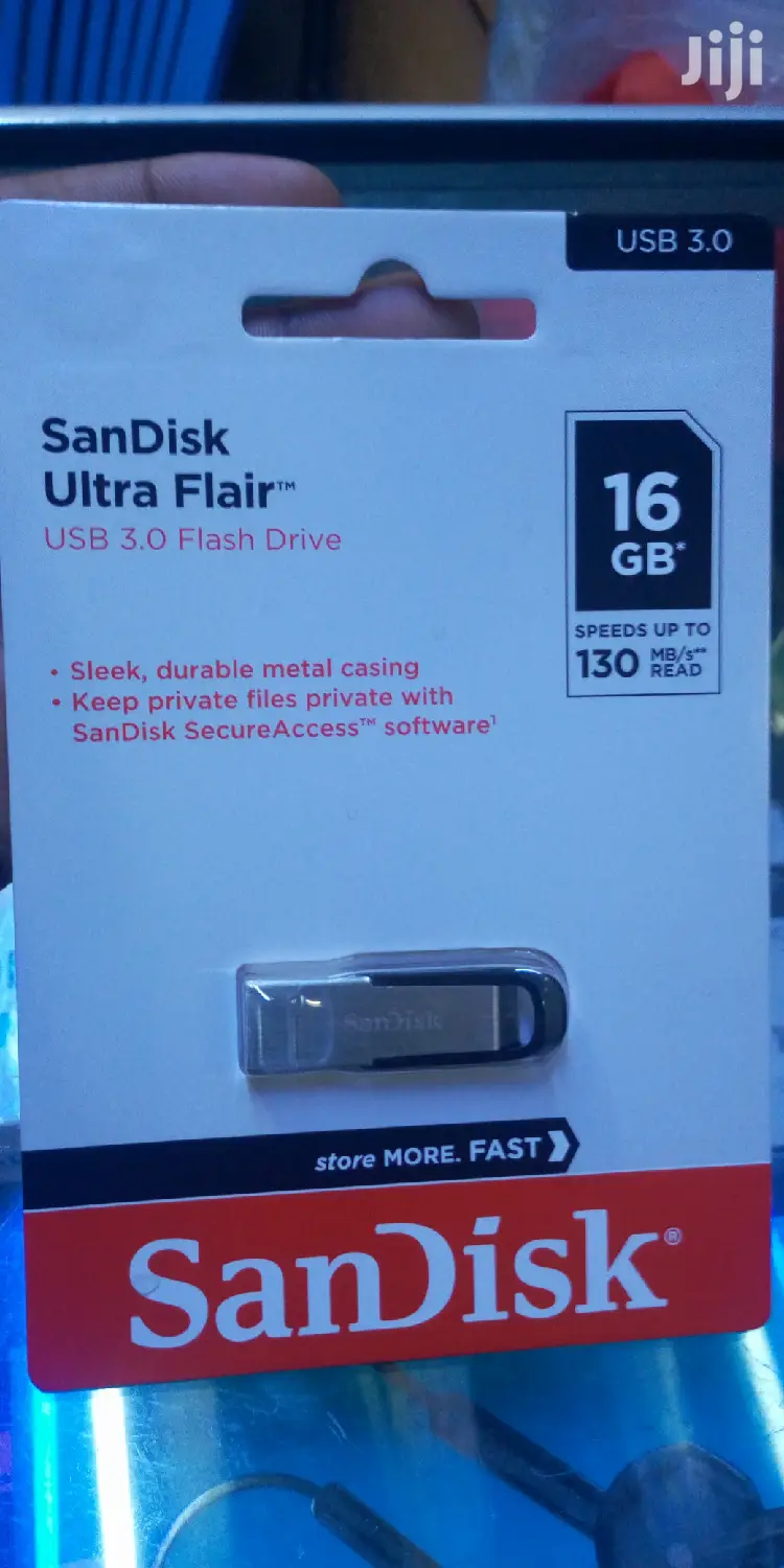 16 Gb Sandisk Ultra Flair USB 3•0 Flash Drive.