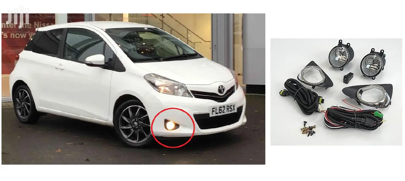 Toyota Vitz/Yaris: Yr2012+ Fog Light Kit With Chrome Covers