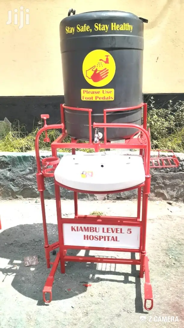 Hand Washing Station With Pedals, Basin, Drain Pipe & Bucket