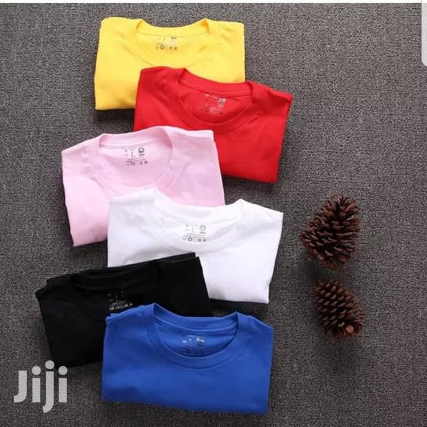 Round Neck Heavy Duty Plain Tshirts - main view