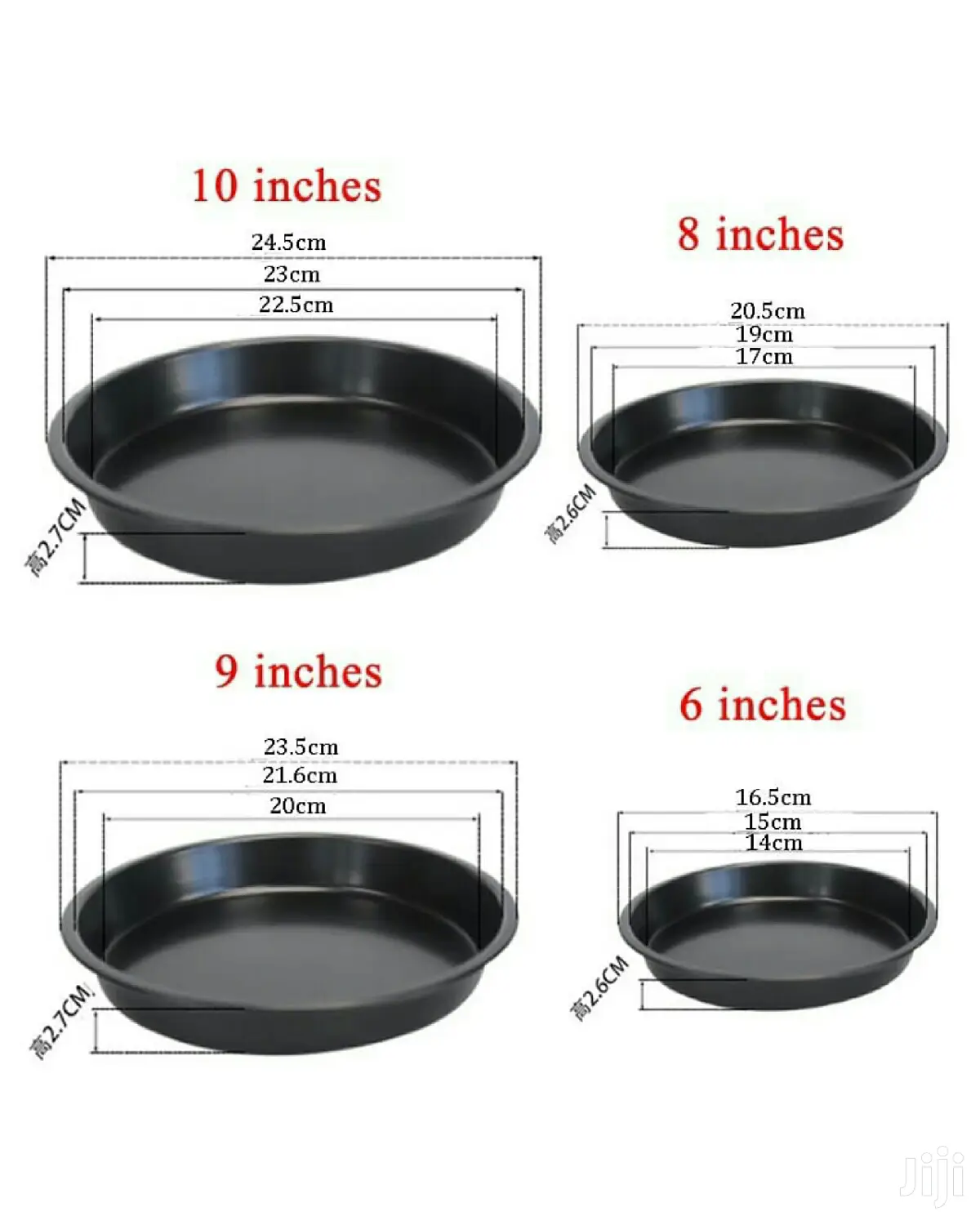 3pcs Non-Stick Pizza Pans