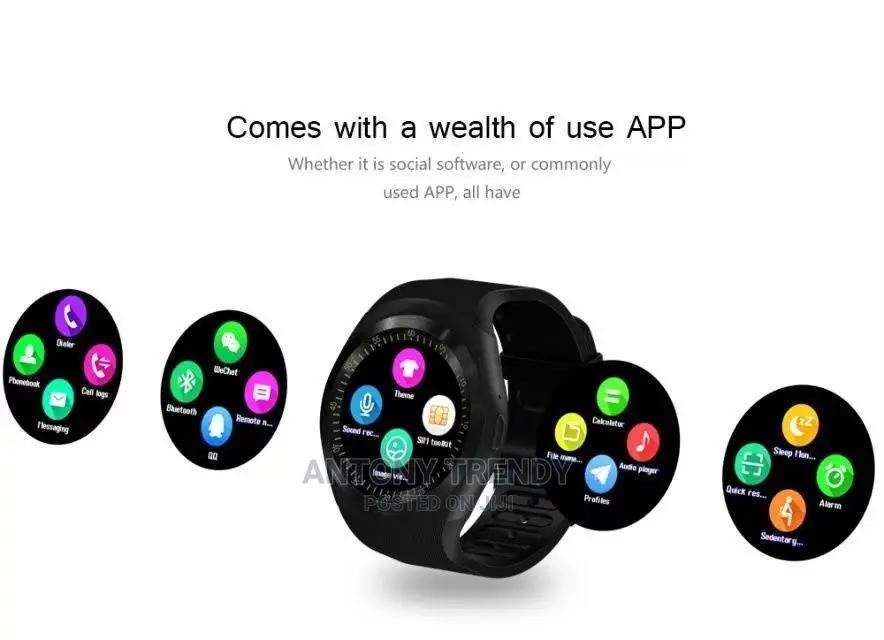 Y1 Sport Smartwatch Touch Screen Support SIM Card