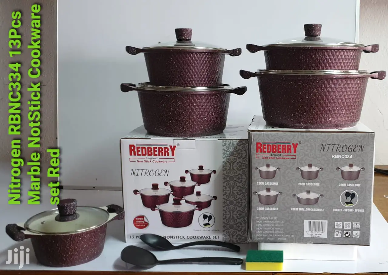 13pcs Nitrogen Mable Nonstick Cookware Sets