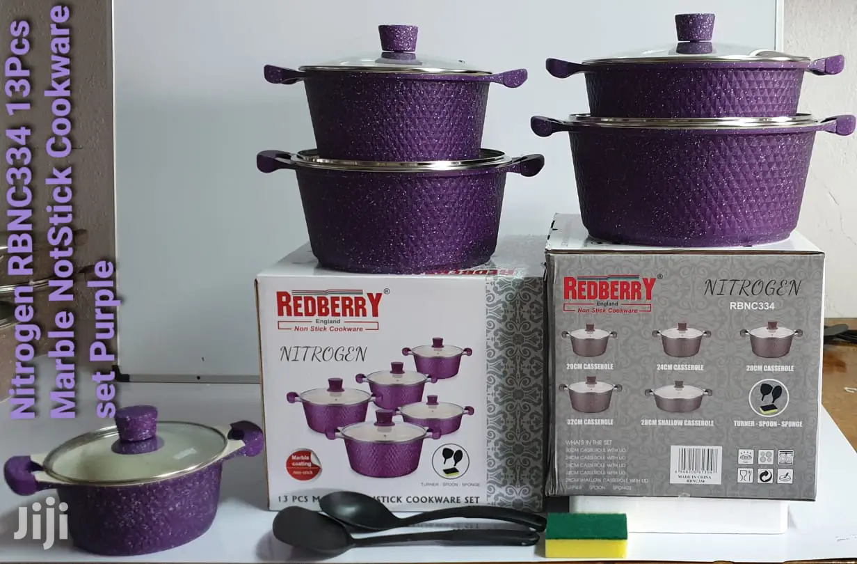 13pcs Nitrogen Mable Nonstick Cookware Sets