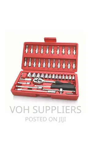 46-pcs Socket & Bit Set Combination Ratchet Wrench,