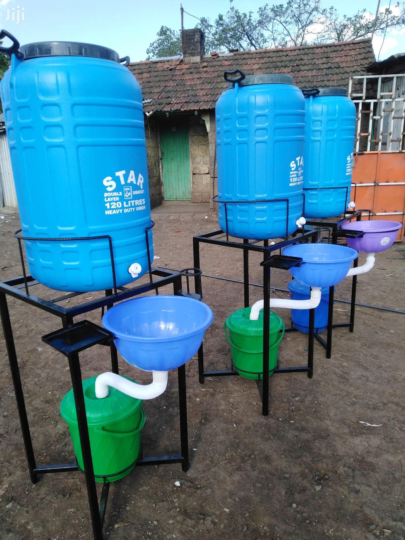 Hand Washing Station With Tap, Washing Basin, Drain Pipe Etc