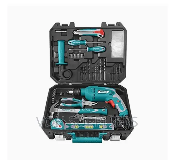 TOTAL Iron 101 Pieces Tool Set With 650W Drill