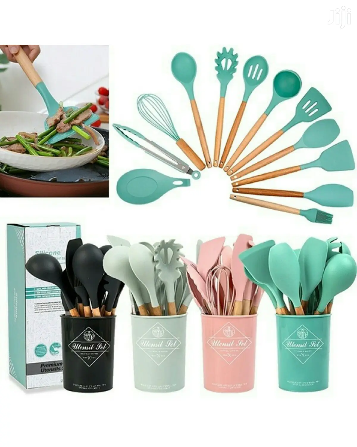 12pcs Silicone Spoons