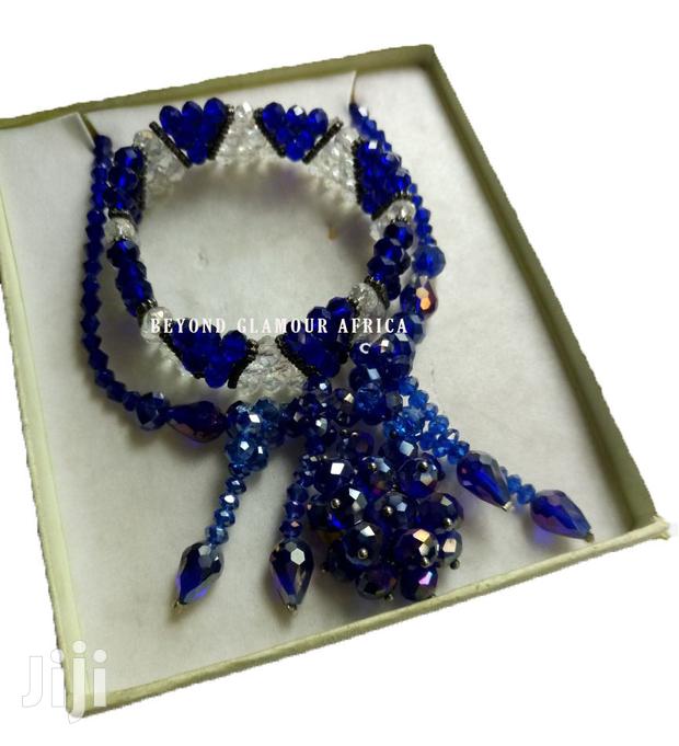 Ladies Crystal Necklace With Bracelet/Earrings Set
