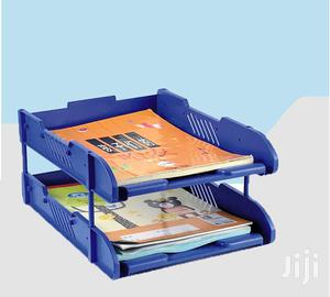 Office Tray 2tier Plastic-black