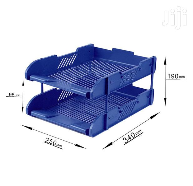 Office Tray 2tier Plastic-black - thumbnail 3