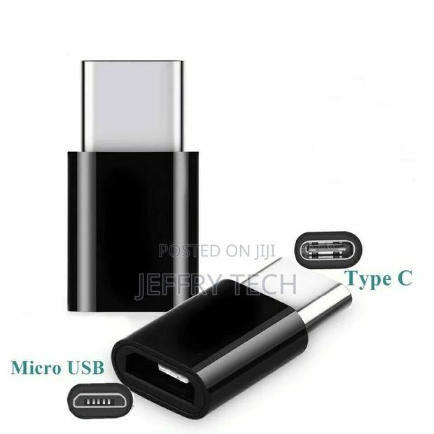 Micro Usb Adapter Female To Socket Type-c 3.1 Male Black Fr - main view