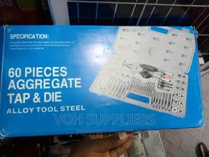 60-Pieces Tap and Die Set Metric and SAE Standard