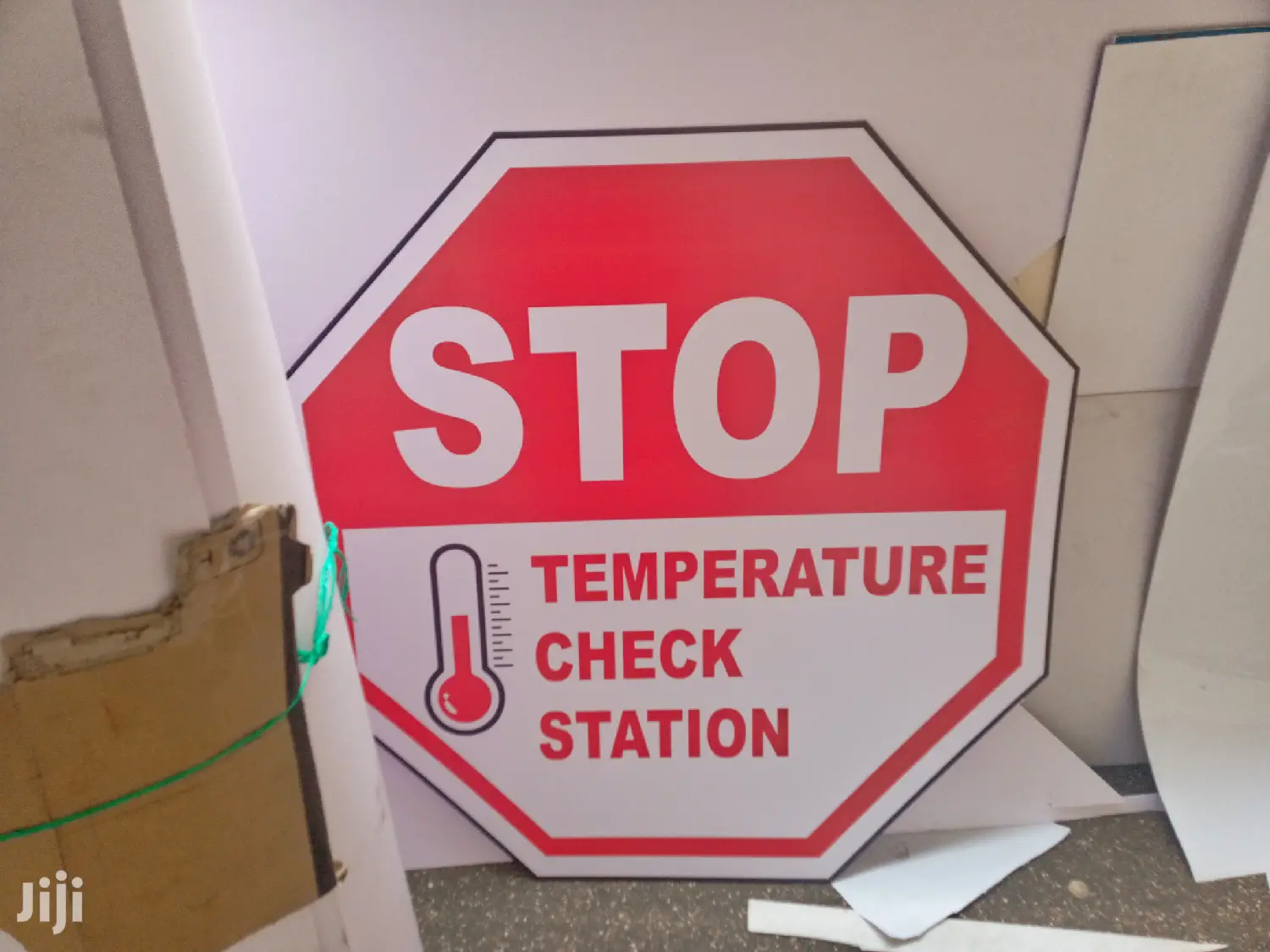 Stop For Temperature Check Up Signage
