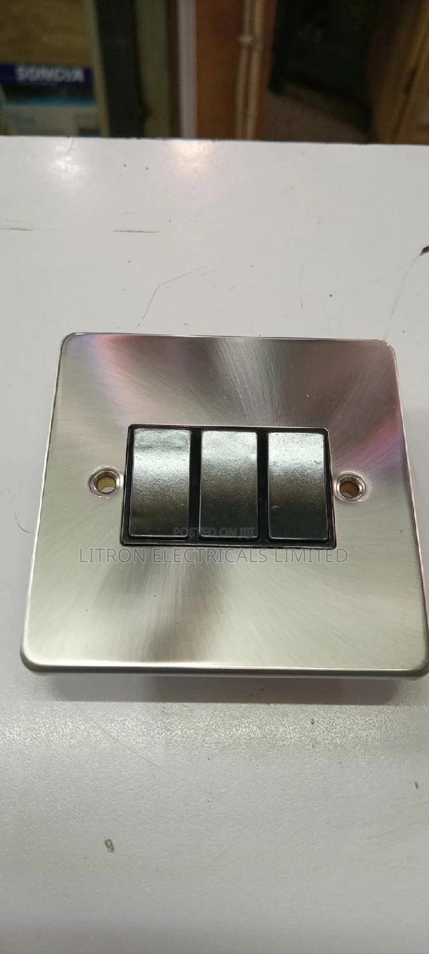Three Gang Silver Switch - main view