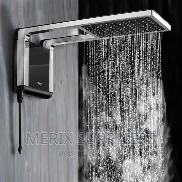 LORENZETTI Acqua Storm | BLACK CHROME Rain Shower Head - main view