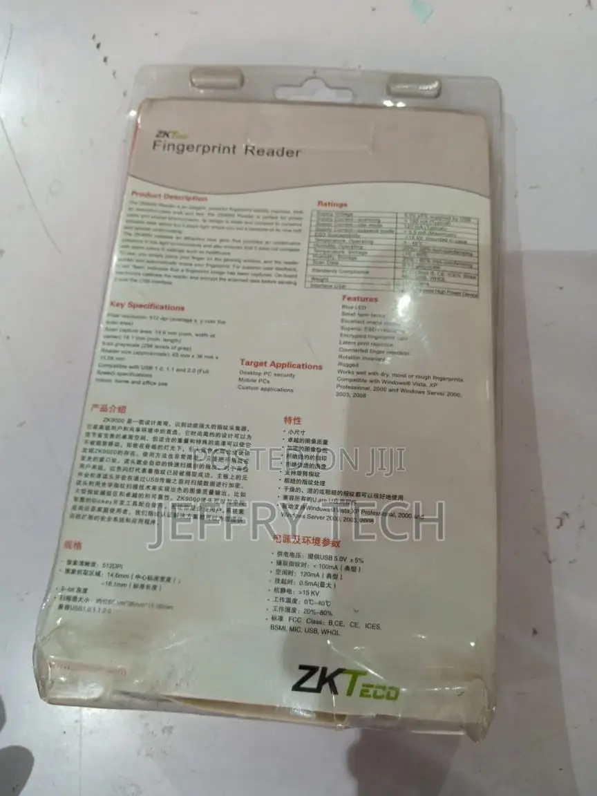 Zkteco ZK9000 Digital Persona USB Bio Fingerprint Reader Sen